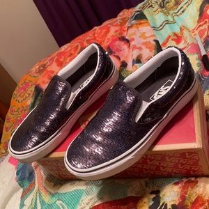 Black sequin vans